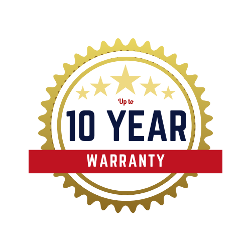 Icon with the words "up to 10 Year Warranty" to show Pro Painting Services's warranty period.